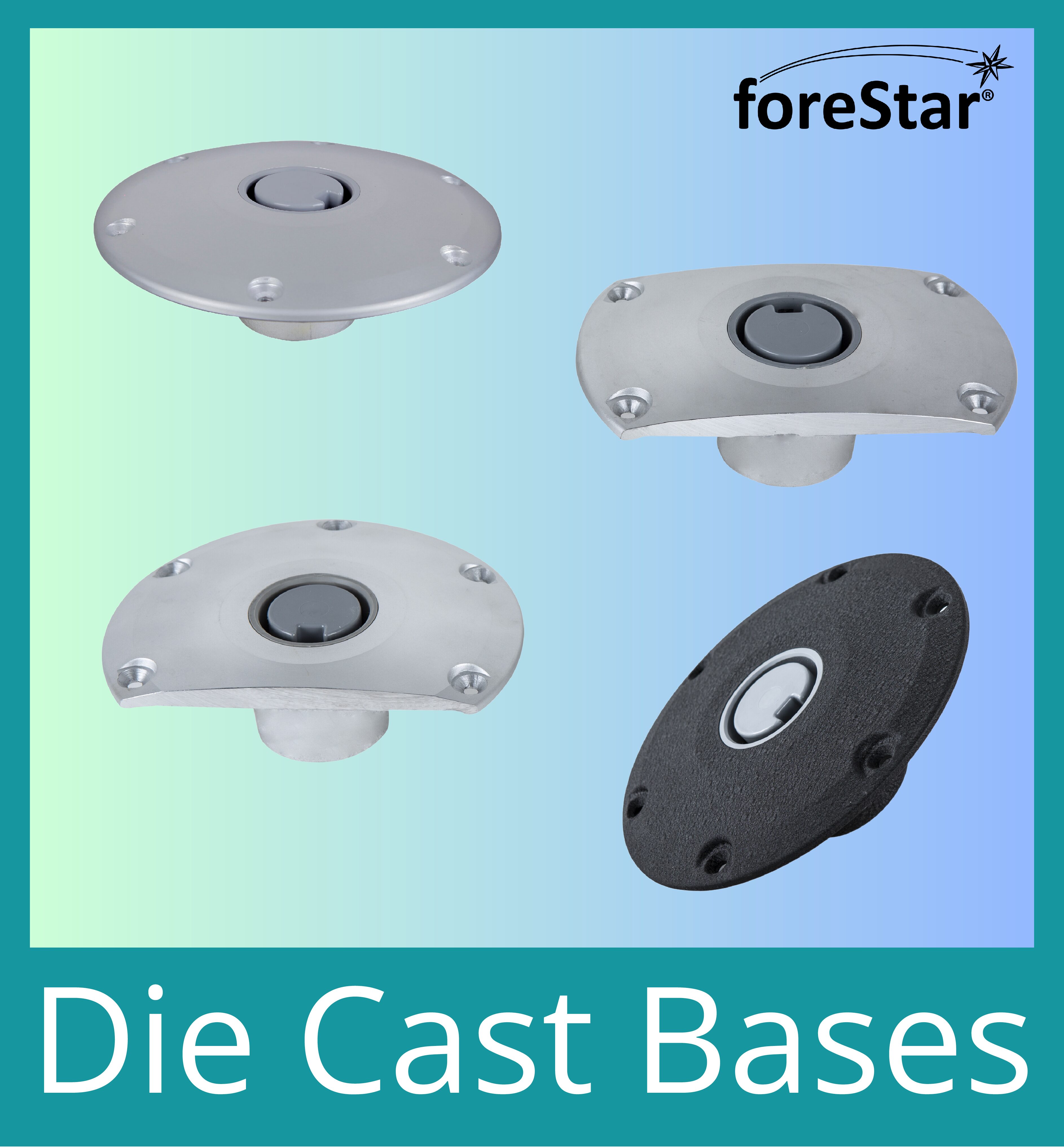 Posi-Post Cast Aluminum Bases