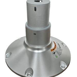 Metal component with a cylindrical design.