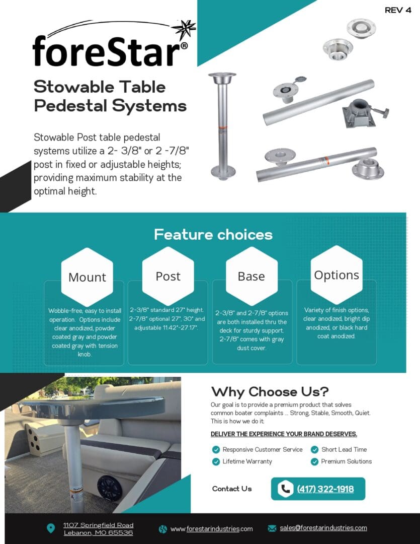 <h3>Stowable Post Table Pedestals</h3>