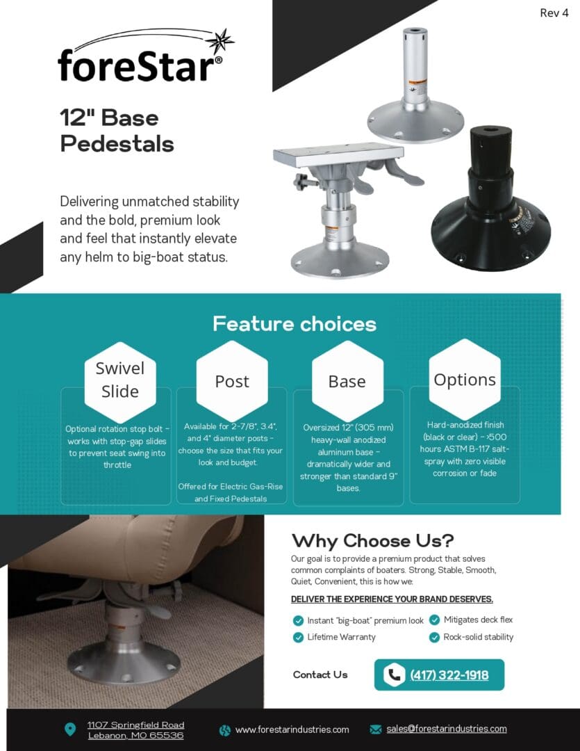 <h3>12 base pedestals</h3>